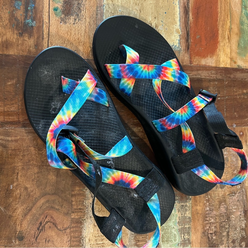 Chaco Men's Black and Multicolor Sandals